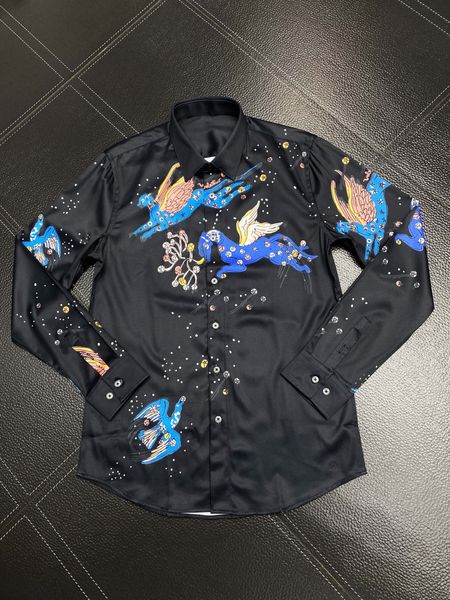 

men's dress shirt slim fit flex collar stretch pint brand clothing men long sleeve dress shirts hip hop style quality cotton 12481, White;black