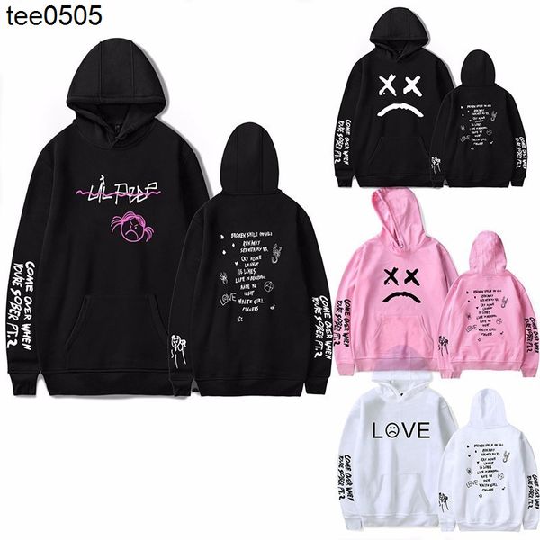 

hell boy lil peep men women sudaderas cry hoddie sweatshirts, Black