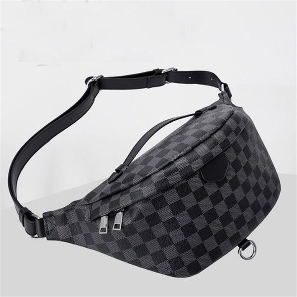 

plaid women's waist bag pvc leather belt bags designer shoulder crossbody chest bag female fashion fanny pack banana hip purs276l