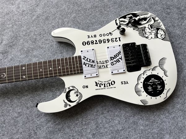 

white moon goddess electric guitar 6-string guitar and floyd rosewood fingerboard