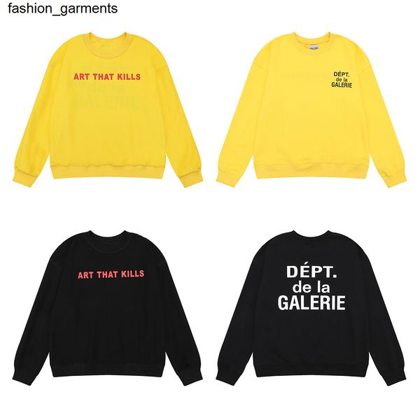 

men's hoodies sweatshirts star same style niche fashion gary dept double-sided printing double-sided wearing cotton terry sweater linin, Black