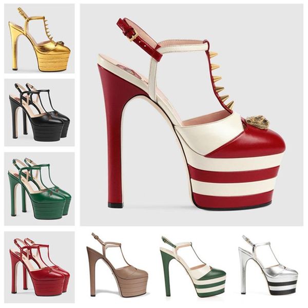 

2020 brand fashion luxury designer women shoes high heels brand fashion luxury designer women heels metallic spikes women leather 3090, Black