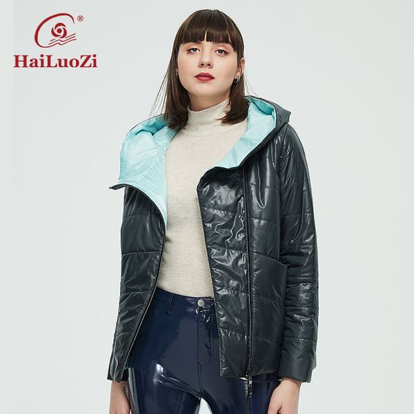 

women s plus size outerwear coats hailuozi womens jacket fashion hooded coat casual female apparel autumn winter short thin cotton warm wome, Black