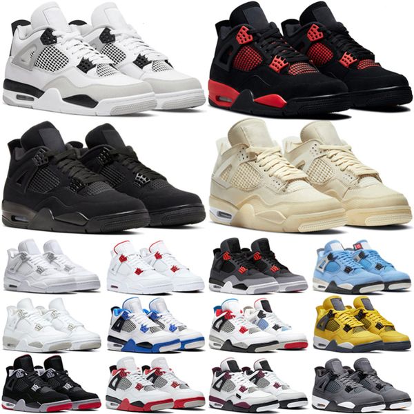 

casual shoes jumpman 4 4s black cat sail basketball shoes military black men women trainer sneakersp2ku