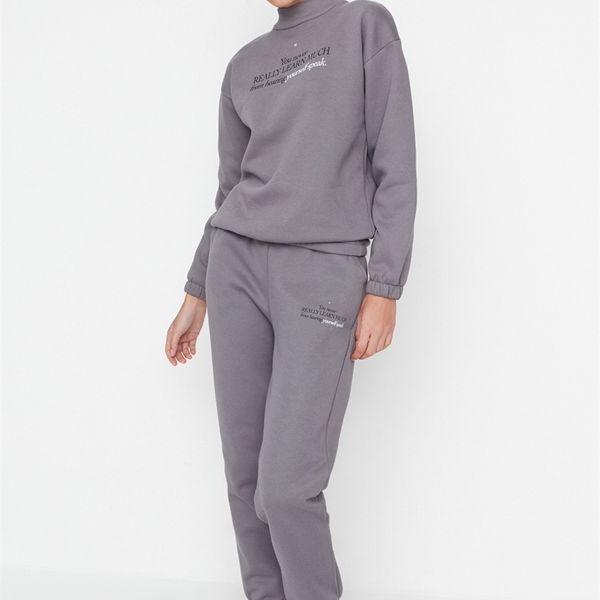 

women's two piece pants loose mold song knitted tracksuit suit twoaw23em00014 220922, White