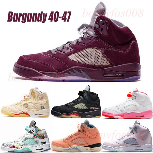 

5s mens basketball shoes jumpman 5 mens sneakers alternate grape off noir burgundy pinksicle crimson bliss men trainers outdoor sports with