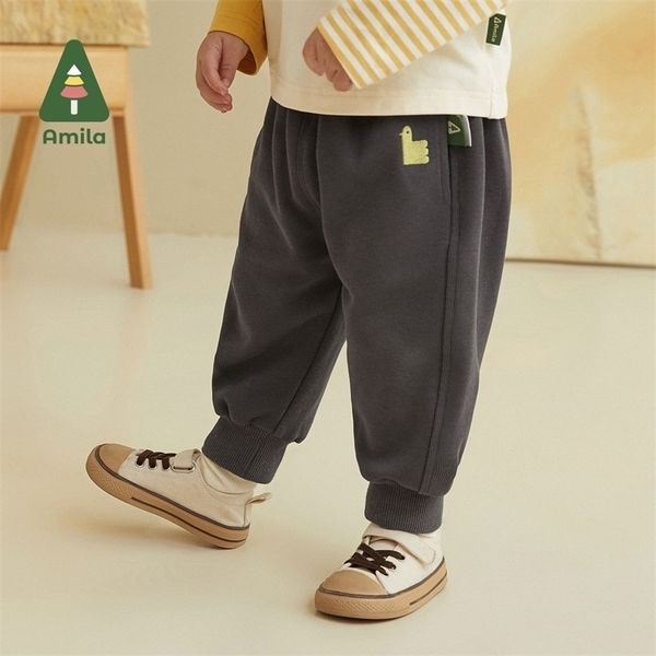 

trousers amila baby pants autumn solid color cotton boys and girls cute cartoon casual children clothes fashion 220922, Blue