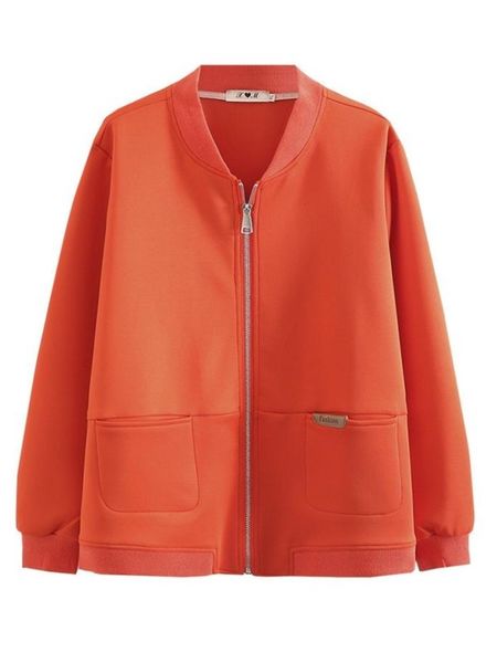 

women s plus size outerwear coat clothing jacket autumn show thin leisure female zipper baseball collar coat 220922, Black