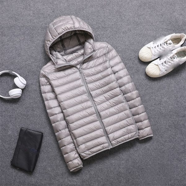 

men's down parkas winter jacket ultra light duck slim puffer portable windproof coat chaqueta 220922, Black