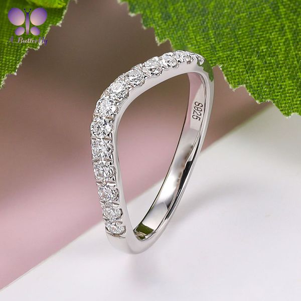 

wedding rings abutterfly 100 d color 925 sterling silver band matching various engagement women fine jewelry quality products 220921, Slivery;golden