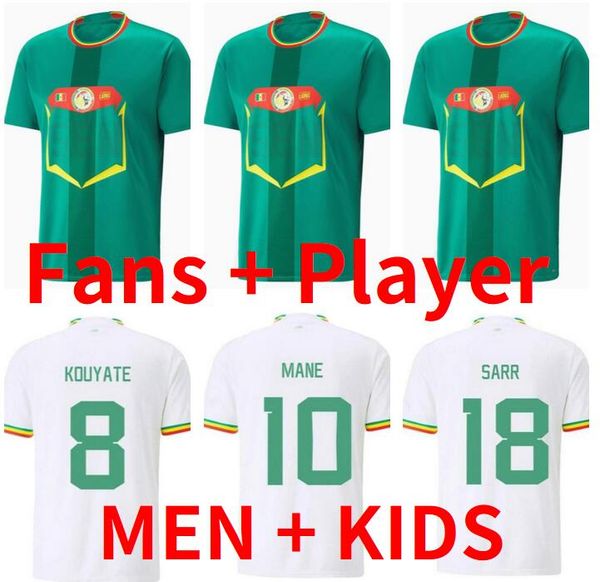 

maillot senegals soccer jerseys 2023 senegalese football shirts mane koulibaly kouyate ismaila b.dia keita balde jersey player version men k, Black;yellow