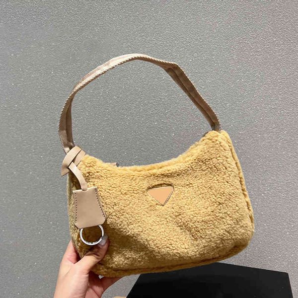 

shoulder bag designer handbag lamb wool underarm bag women classic hobo messenger crossbody bags black purses 220922