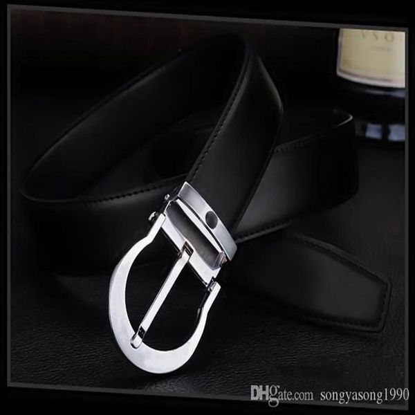 

new casual fashion mens business belts ceinture alloy buckle genuine leather belts for men waist belt244d, Black;brown
