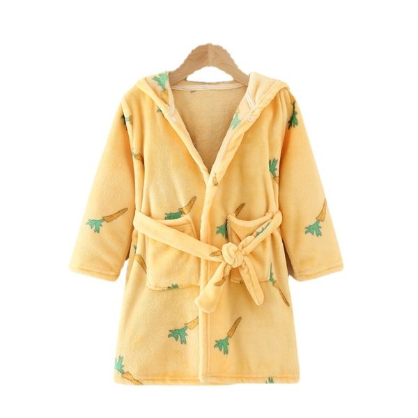 

towels robes cartoon children s clothing boys bathrobe long sleeve hooded kids robe lovely baby girl clothes spring autumn children 220922