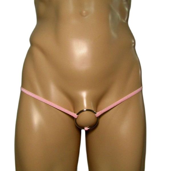 

briefs panties bralroma mans open crotch panties 50mm metal ring g-string crotchless chastity belt thongs micro underwear jockstra na0050 22, Red;black