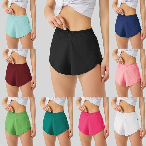 

luxuruy shorts yoga legging designer short pants outfit pocket womens sports loose breathable casual sportswear exercise fitness 15 colors, Gray