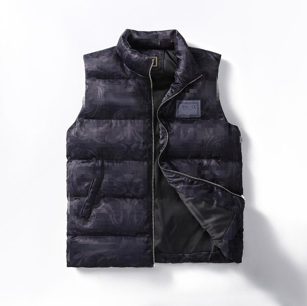 

brand men's vests down waistcoat men autumn winter light warm cotton shoulder couples loose-necked sleeveless jacket, Black;white