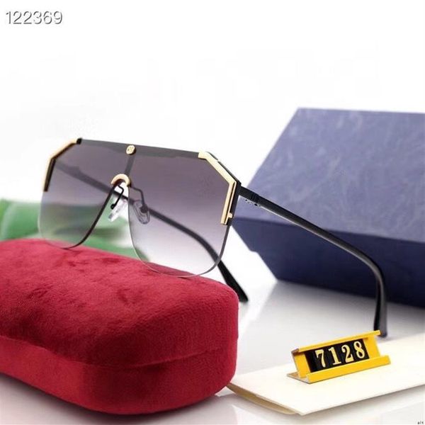 

2021 retro sunglasses women fashion mens sports metal alloy frame mirror clear lens for female male eyewear257g, Black