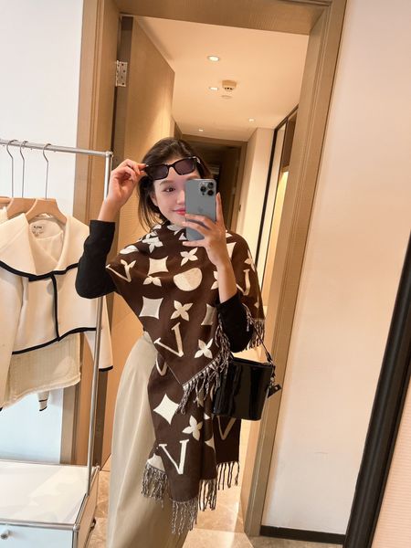 

Cashmere Fashion Echarpe Echarpe Scarf Double-sided Double-color Warm Autumn and Wi Scarf