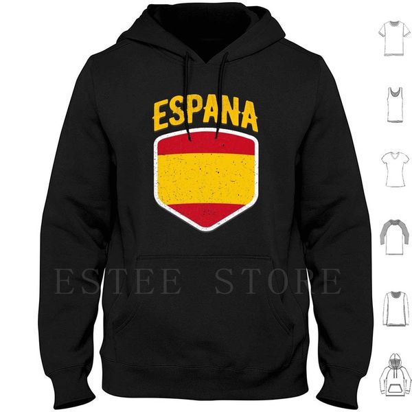 

men s hoodies sweatshirts spain national flag world sport stadium fans t shirt jersey football cup tshirt long sleeve soccer 220922, Black