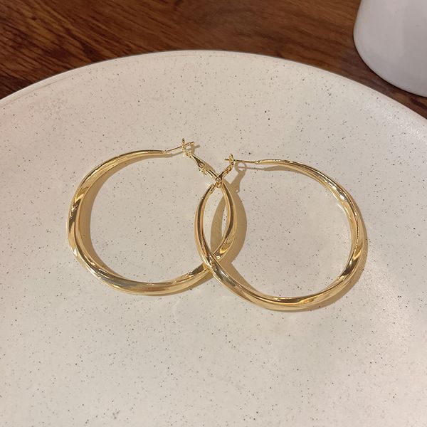 

s3220 fashion jewelry s925 silver needle hoop earrings for women geometric earrings, Golden;silver