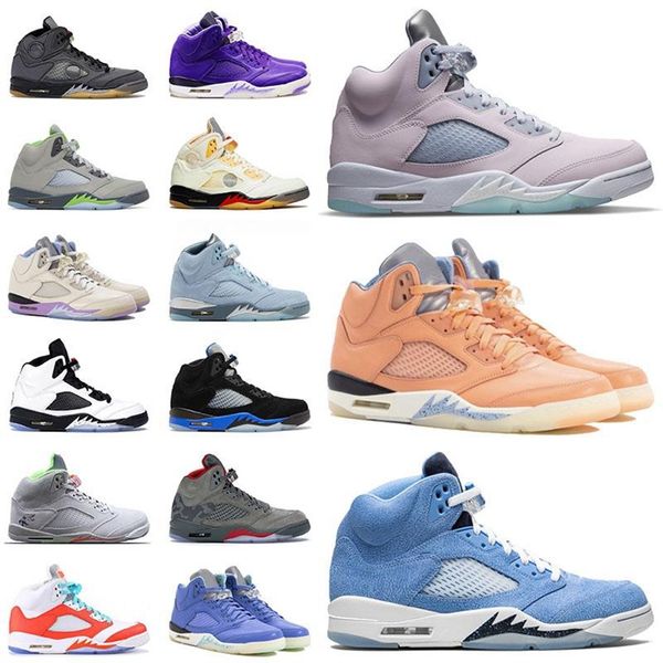 

5s 5 mens basketball shoes sandals racer blue raging red horizon shattered backboard what the lzj, Black