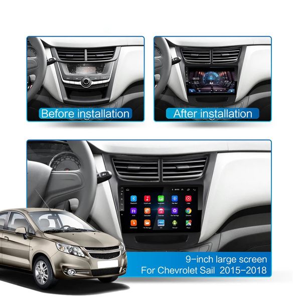 

9 inch car video radio auto with android system support mirrorlink fm bluetooth usb gps for chevrolet aveo