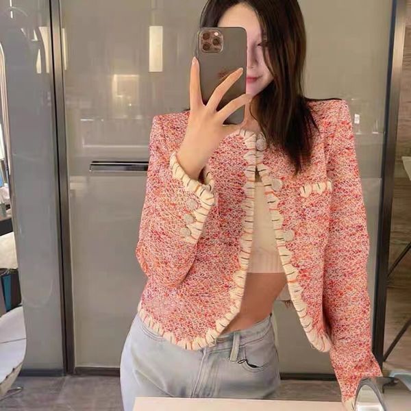 

chan women's brand jacket 2023 new autumn winter women's jackets brand ootd fashion high-end tweed coat cardigan designer spring c, Black;brown