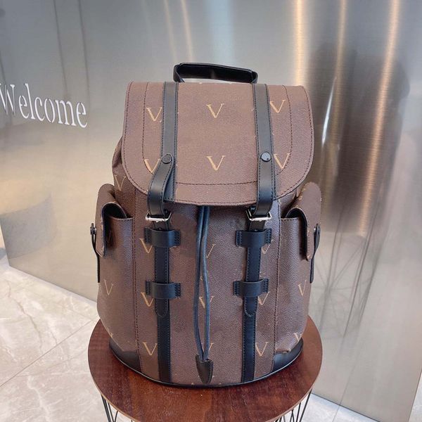 

designer bag backpack luxury brand purse double shoulder straps backpacks women wallet real leather bags lady plaid purses duffle luggage by