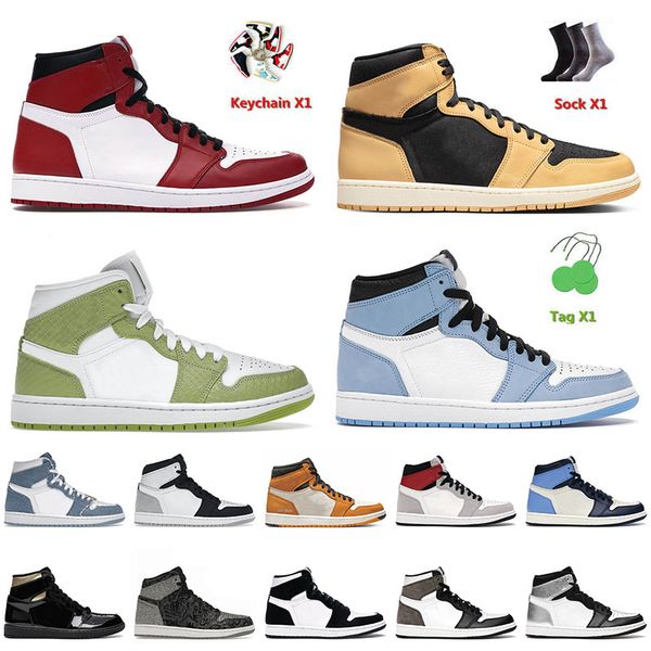 

dr shoes 1 1s men basketball jumpman sports sneakers chicago university blue green python rebellionaire visionaire j1 trainers 36-46, Black