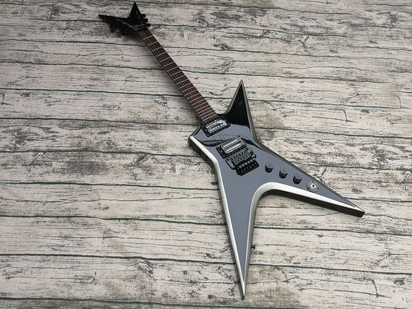 

dimebag darrell stealth black metallic silver electric guitar