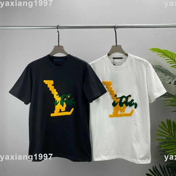 

2022ss spring and summer new sweatshirts high grade cotton shirt printing short pants sleeve round neck panel t-shirt size s-m-l-xl--xxxl, Black;brown