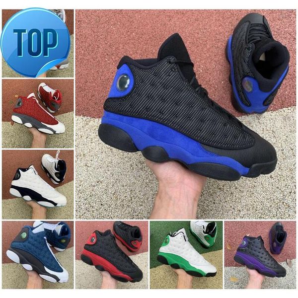 

13 men basketball shoes 13s gym red flint grey starfish white lucky green jumpman court purple mens he got game bred chicago