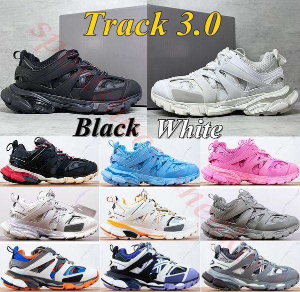 

casual shoes sneakers leather trainer platform trainers shoes luxury designer triple white black tess.s. gomma nylon printed men women track