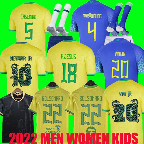 

world cup 2022 2023 soccer jersey brasil camiseta de futbol men kids coutinho g.jesus women long sleeve football shirts marquinhos vini jr, Black;yellow