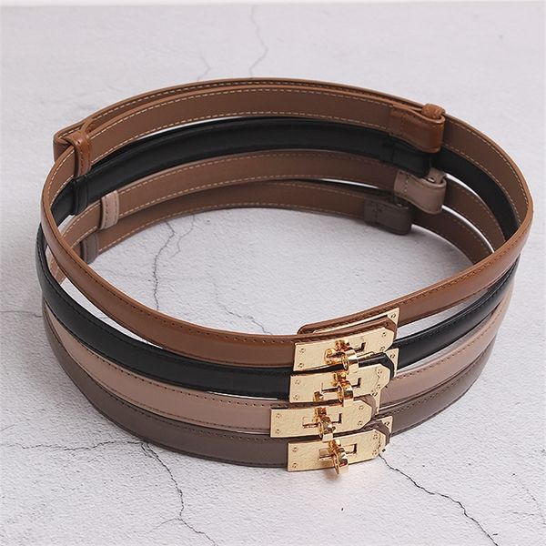 

belts luxury cow leather women waist slim corset strap dress shirt autumn spring genuine lfemale eather caestus 220921, Black;brown