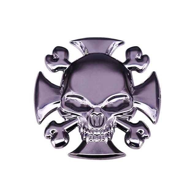 

iron cross skull skeleton lapel pin brooch pin badges accessory, Blue