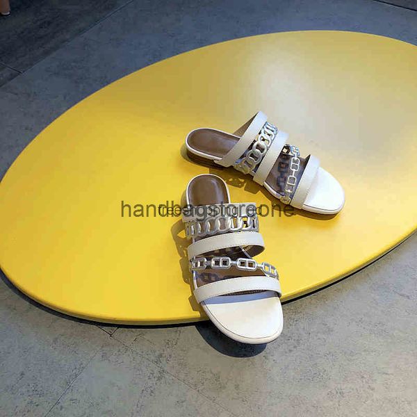 

28% off 2022 slippers sandals striped slippers leather 2022 summer new products women's sandals outdoor, Black