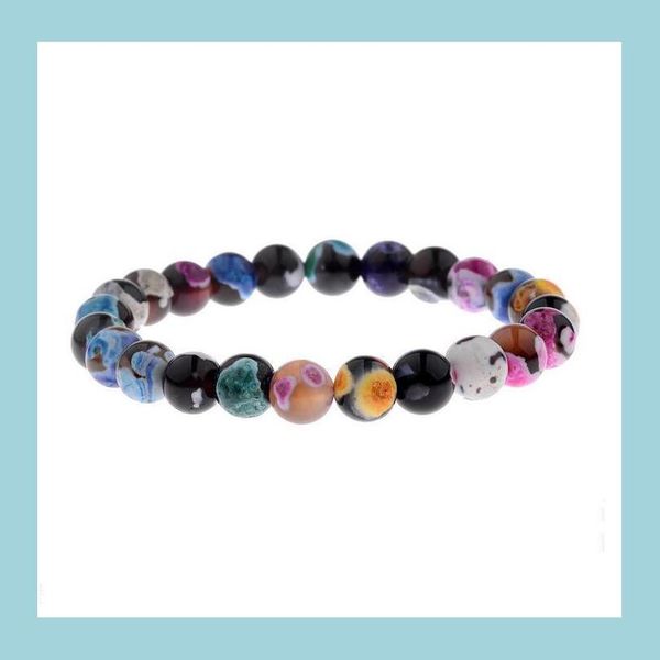 

beaded strands natural volcanic stone bracelets 8mm women beaded strands colorf 7 chakra yoga nce beads buddha prayer elasti bdedome dhiep, Black
