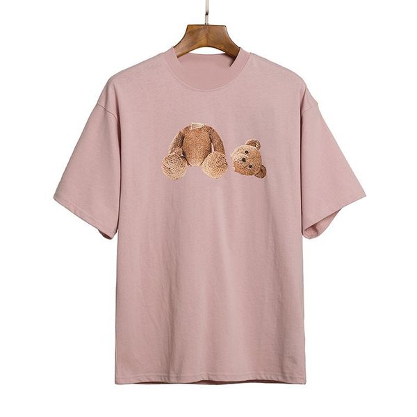 

t shirt design designer men's t-shirts boy girls print guillotine bear pink short sleeve oversized breathable casual angel tee 100% cot, White;black