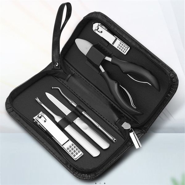 

cuticle scissors 6pcslot manicure set pedicure sets nail clipper stainless steel professional nail cutter tools with travel case kit 220922