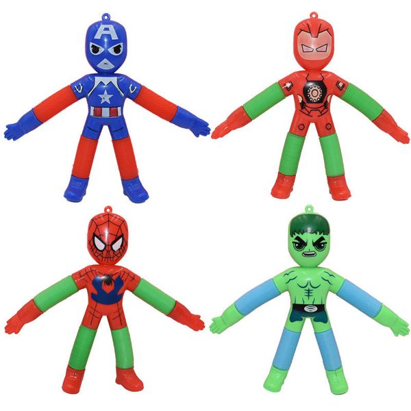 

pop Marvel telescopic tube Spider-Man Hulk tube toy decompression children's toys