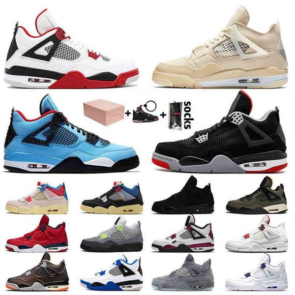 

with box jumpman 4 men basketball shoes women sail fire red 4s travis bred starfish undefeated black cat psgs court purple trainers sne299e
