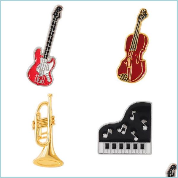 

pins brooches cute musical instruments guitar brooches pin for women fashion dress coat shirt demin metal funny brooch pi jewelshops dhnuf, Gray