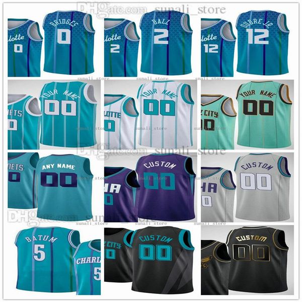 

printed basketball kelly 12 oubre jr jerseys gordon 20 hayward terry 3 rozier iii lamelo 2 ball miles 0 bridges james 5 bouknight maso210z, Black