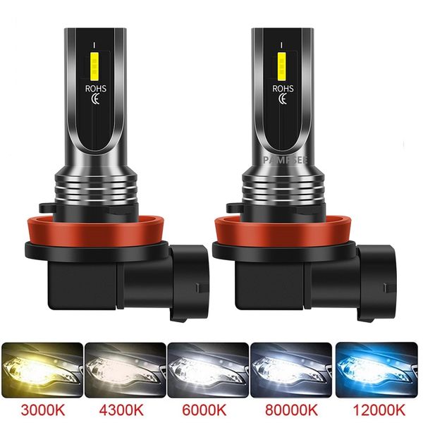 

2pcs h4 h7 h11 h8 h9 h16jp h1 h3 car led fog light bulbs 9005 9006 auto driving headlamp lamps 3000k 6500k 12v 24v led car headlights