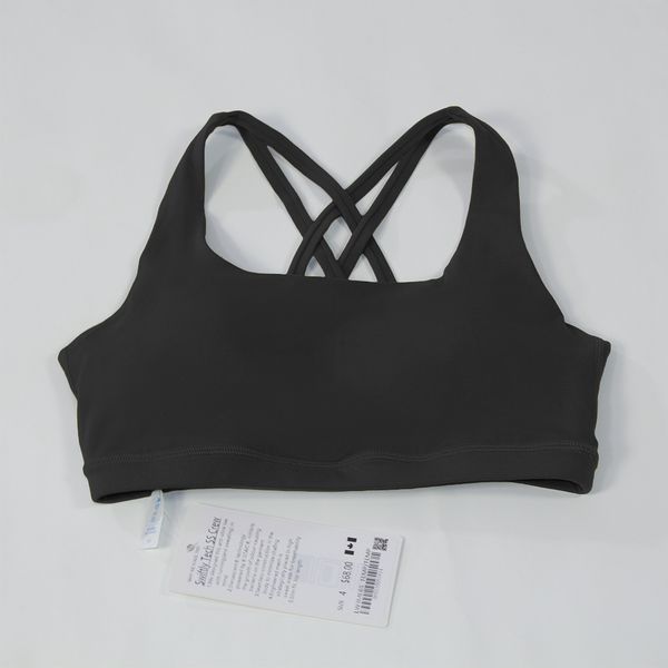 

active shirts tees yoga outfits fashion designer yoga clothes energy women sports underwear cross bra silicone cotton pad lu-38
