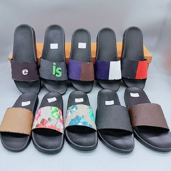 

luxury slipper designer sandal italy brand slides women slippers flat bottom flip flop sneakers boots casual shoe by hoe99 019, Black