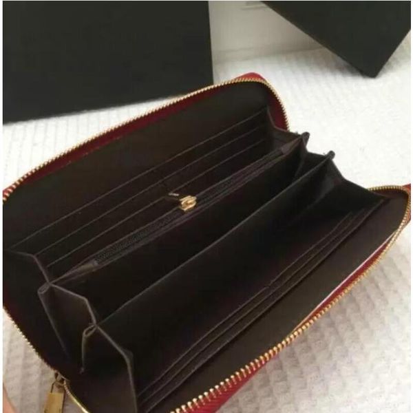 

marmont latest long portable wallet for women designer purse zipper wallets ladies card holder pocket coin hold frame, Red;black