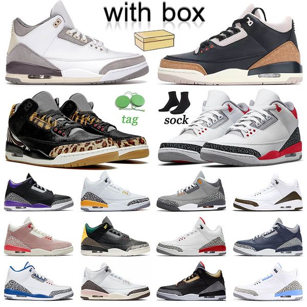 

with box jumpman 3 3s basketball shoes 2022 new fire red slime shady racer blue animal instinct black gold white cement cool grey pine green